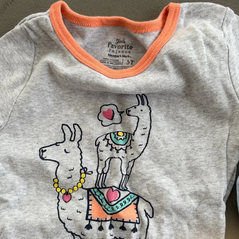 Old Navy Kids and Members Mark Llama Pajama Set - Size 3T